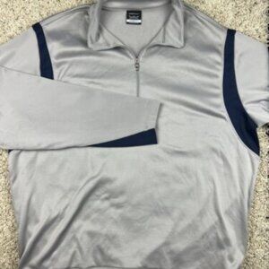 Nike Mens Therma-fit 1/4 Zip Long Sleeve Golf PullOver Active Navy Gray XL